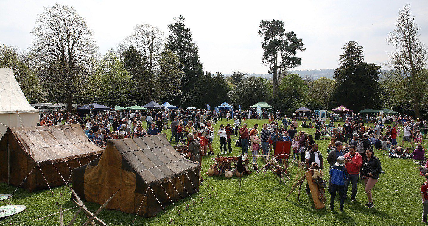 Roman camp at the Royal Crescent, World Heritage Day